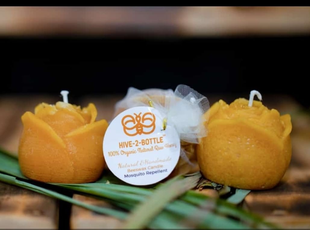 Beeswax repellant candles